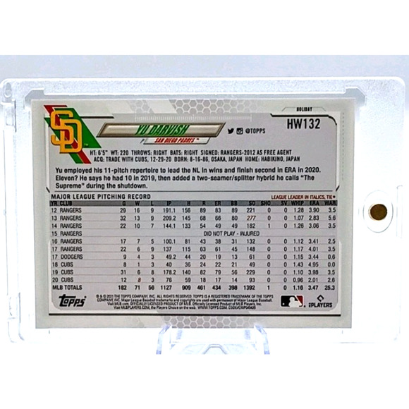 2021 Topps Holiday - Yu Darvish San Diego Padres #HW132 - Picture 5 of 5